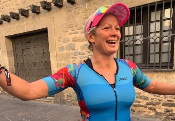 Karen Andrew did the IRONMAN Challenge Spain to raise funds for MABS