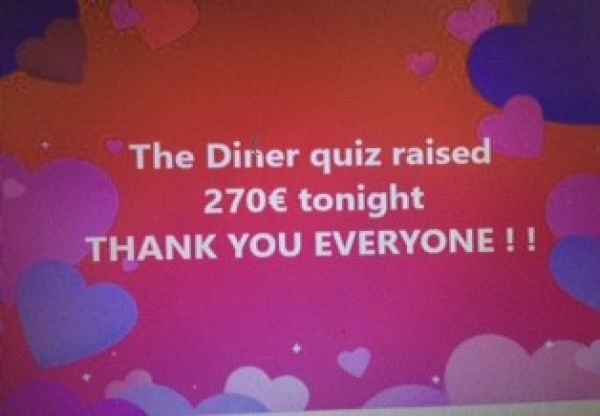 Thank You to The Diner Staff and Customers for Raising Money for MABS Mazarron