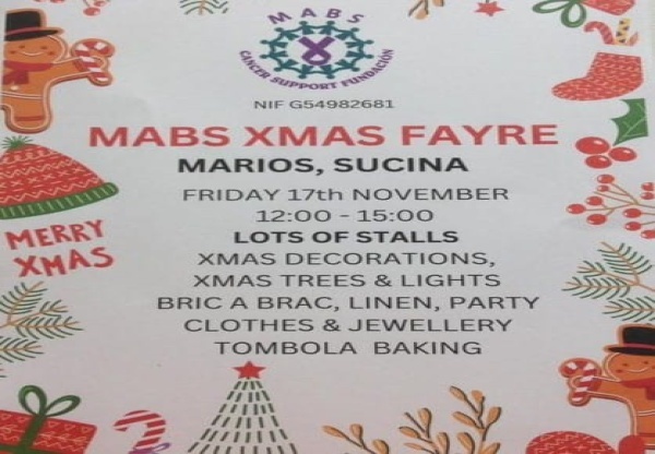 MABS Christmas Fayre at Mario´s in Sucina 