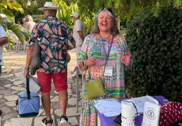 woman collecting donations for MABS 