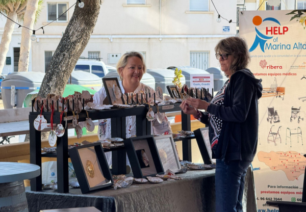 christmas fayre stall in Javea 
