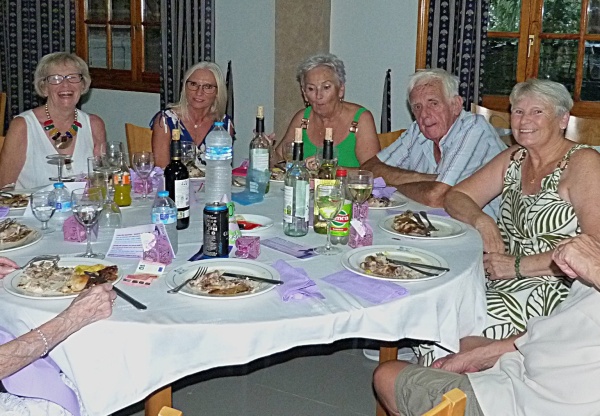 Guests enjoying dinner at the MABS Mazarrón anniversary celebration